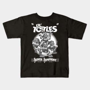 Vintage Cartoon Ninja Turtles - Rubberhose Toitles - Sewer Symphony Kids T-Shirt